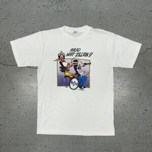 VTG 1988 National Fifty-Fifty Ahead Warp Zillion comic white t-shirt
